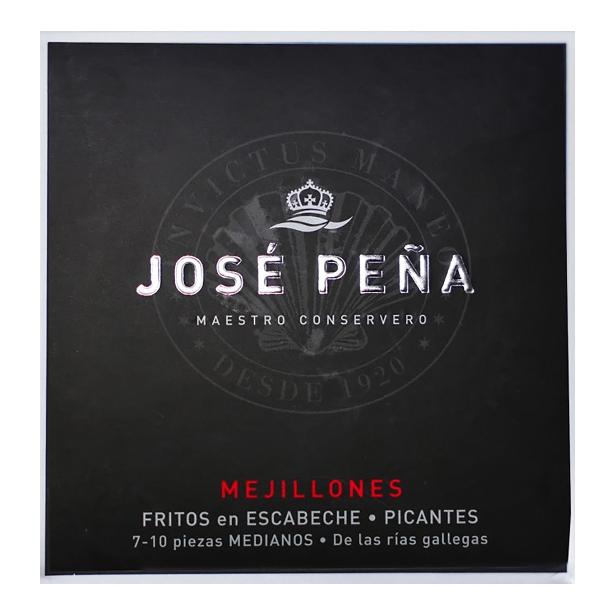 José Peña - Mejillones fritos en escabeche picantes 7-10 piezas medianos José Peña.
