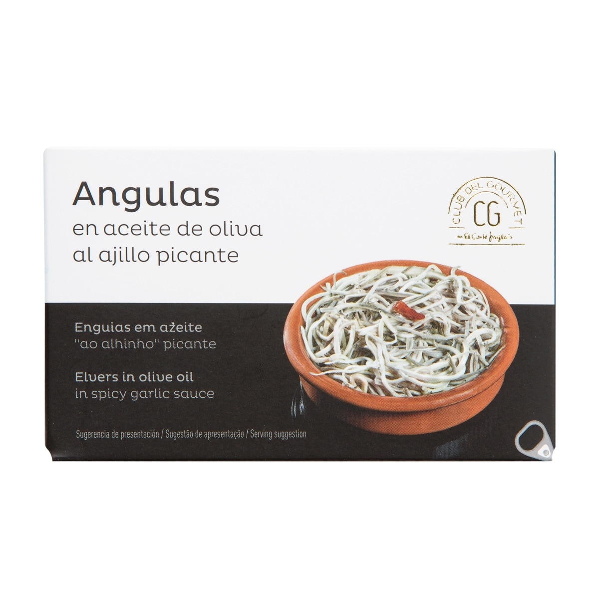 Imagen 0 de Angulas en aceite de oliva al ajillo picante Club del Gourmet
