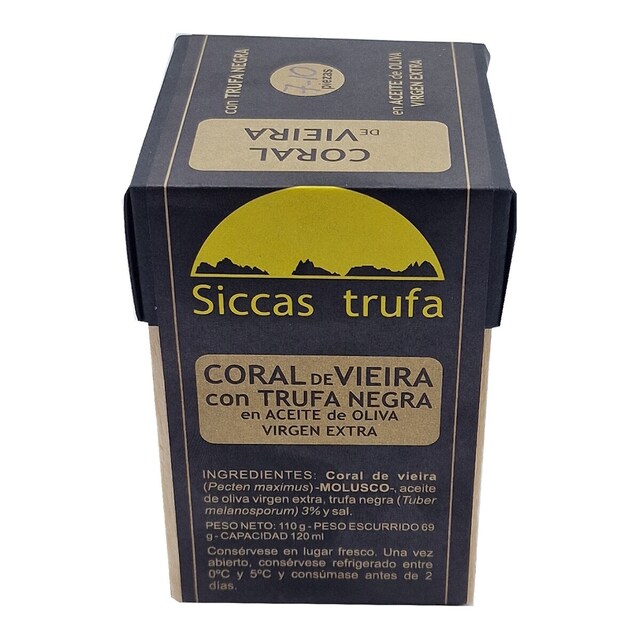 Imagen 0 de Coral de vieira con trufa negra en aceite de oliva virgen extra Siccas Trufa