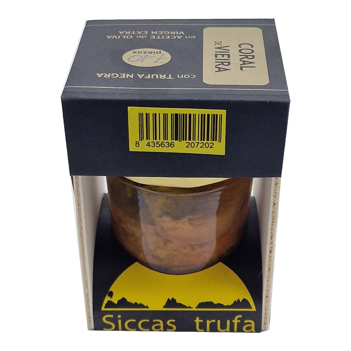 Coral de vieira con trufa negra en aceite de oliva virgen extra Siccas Trufa 2