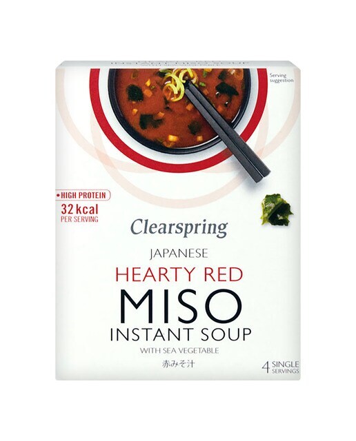 Sopa instantánea de miso rojo con algas Clearspring