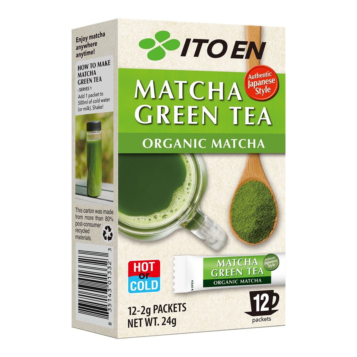 Imagen 2 de Té verde matcha en polvo sin azucar Ito En