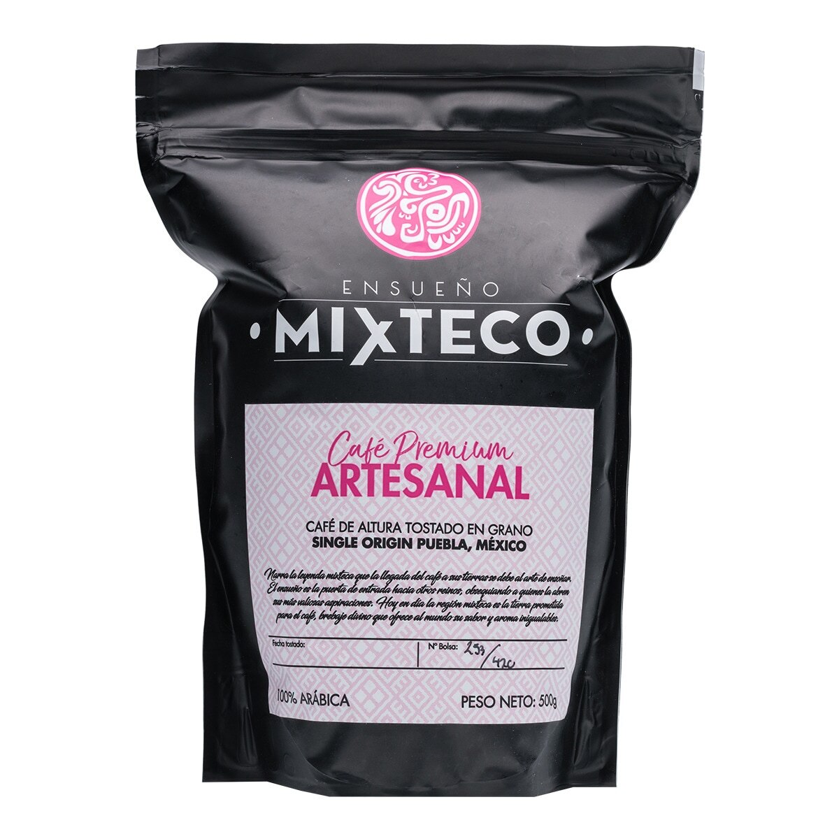 Imagen 0 de Café en grano tueste expreso 100% Arábica Ensueño Mixteco México