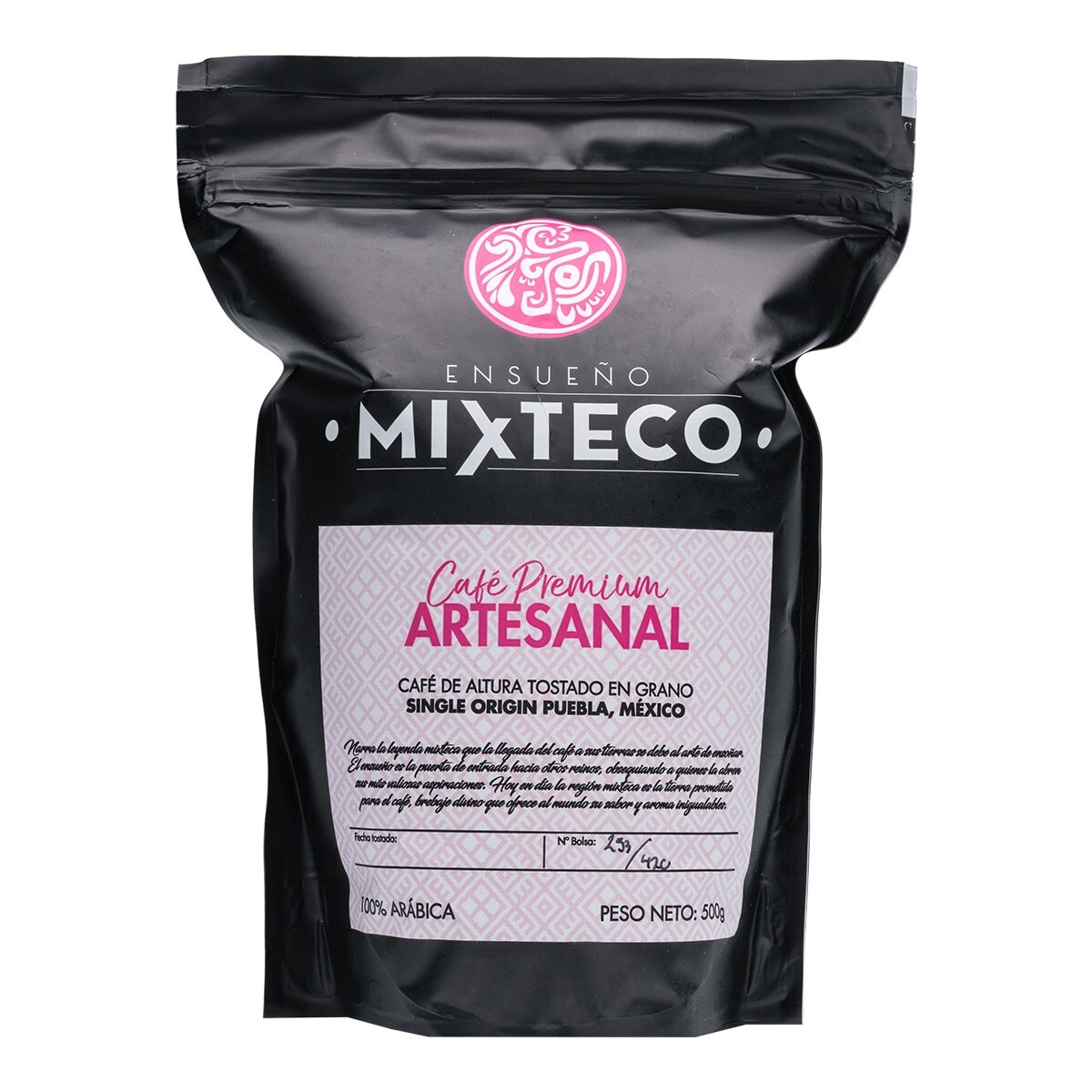 Café en grano tueste expreso 100% Arábica Ensueño Mixteco México