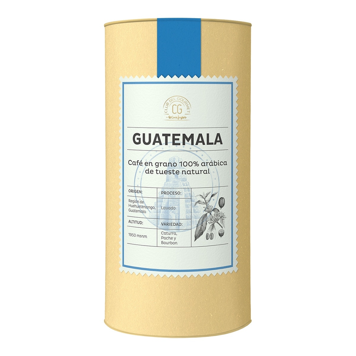 Imagen 0 de Café en grano tueste natural 100% Arábica origen Guatemala Club del Gourmet