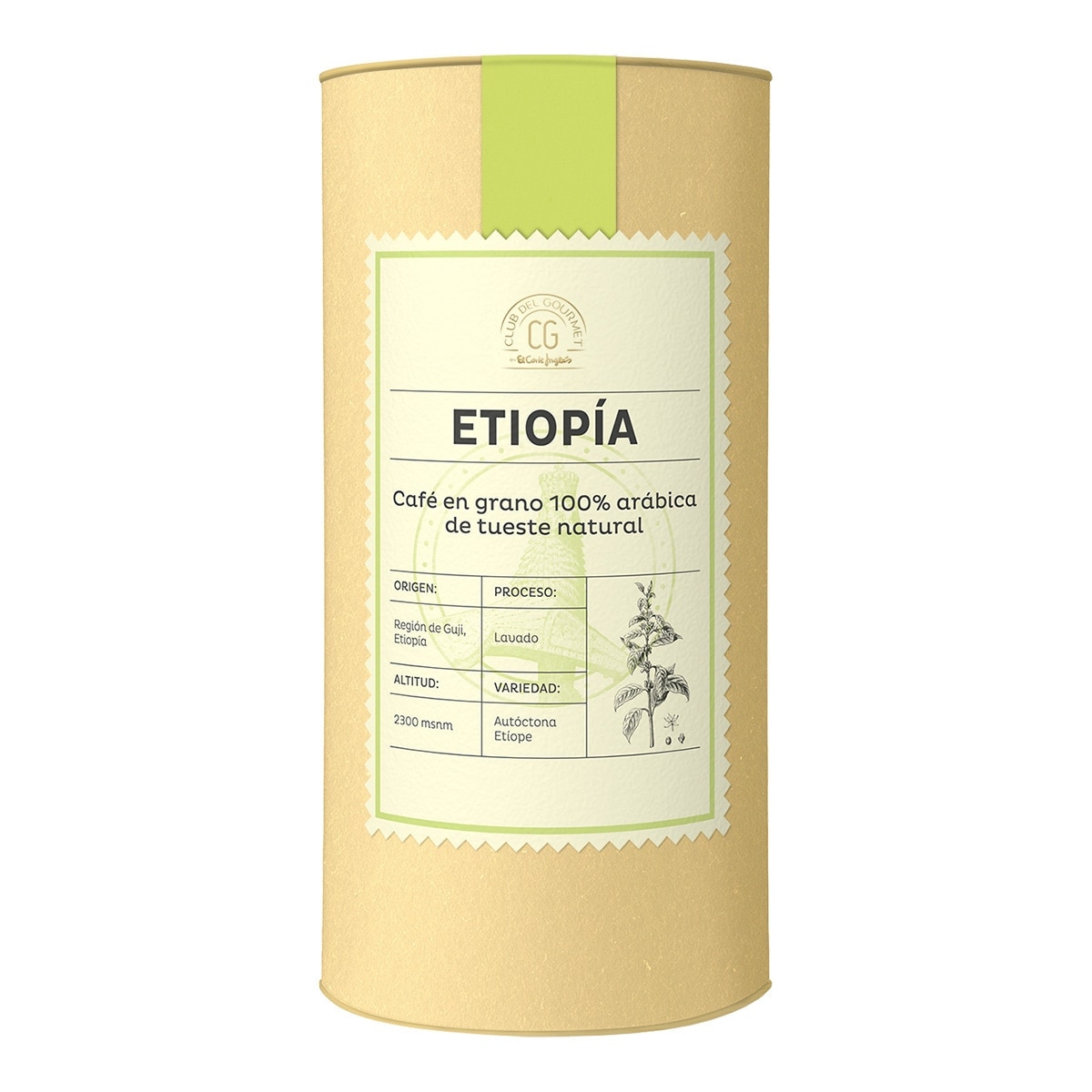 Imagen 0 de Café en grano tueste natural 100% Arábica origen Etiopía Club del Gourmet