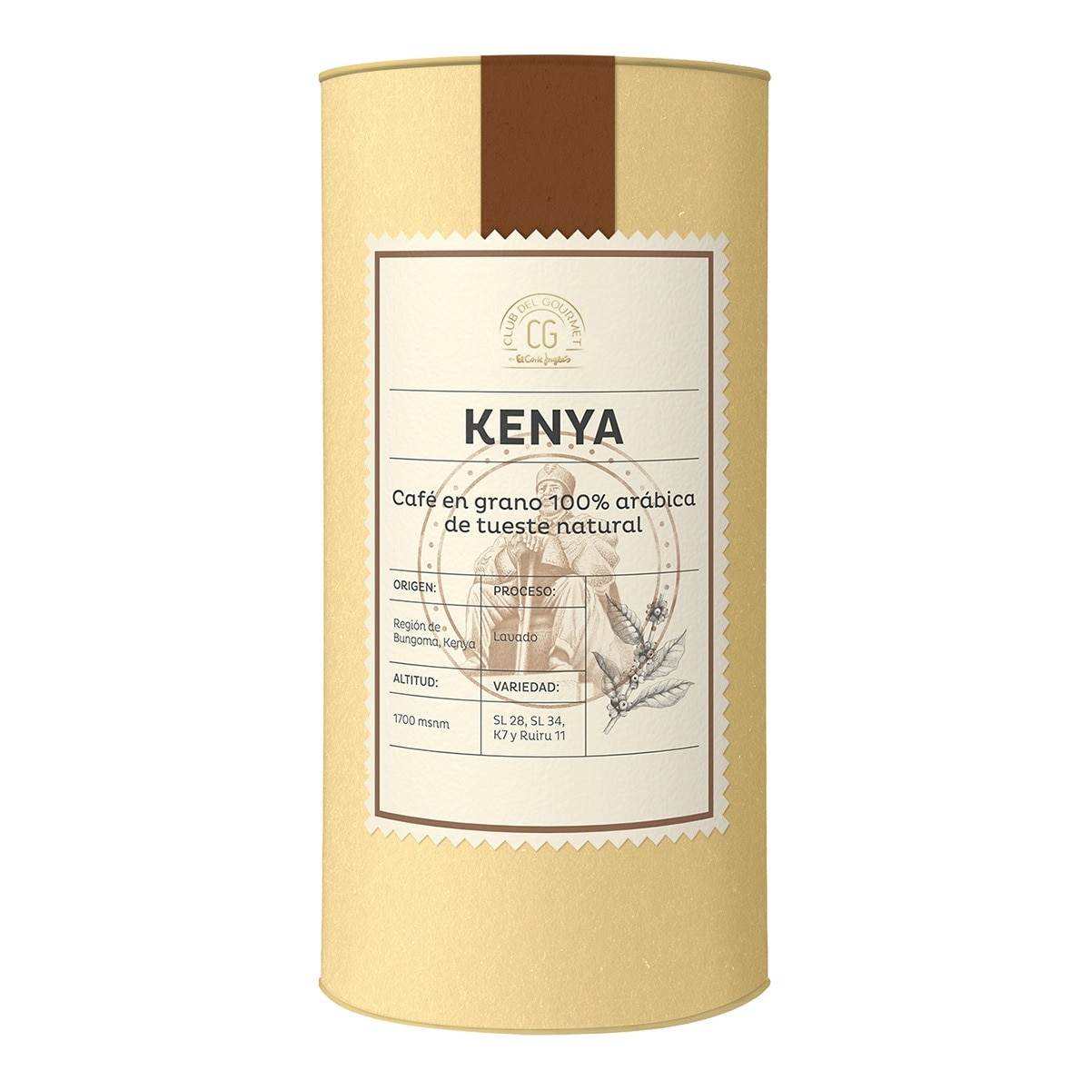 Imagen 0 de Café en grano tueste natural 100% Arábica origen Kenya Club del Gourmet