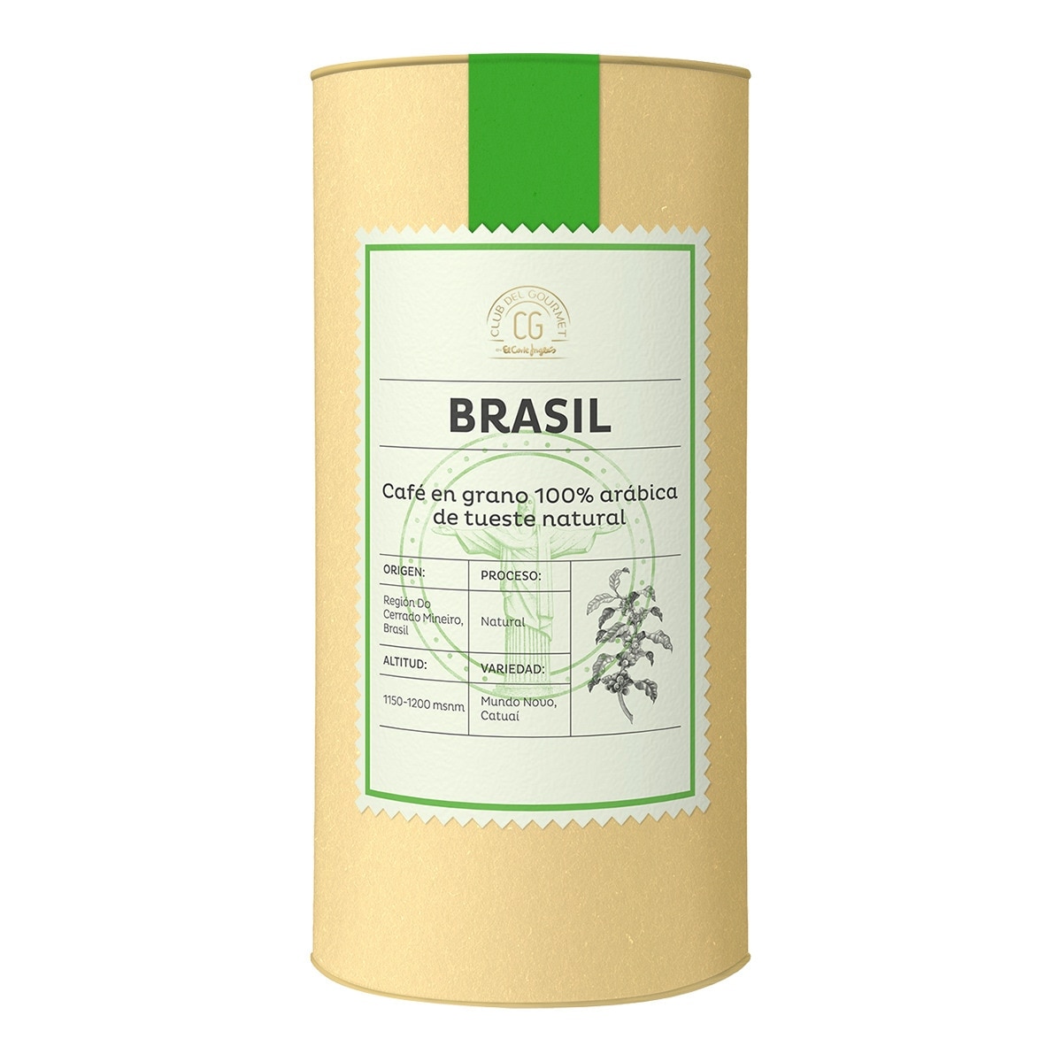 Imagen 0 de Café en grano tueste natural 100% Arábica origen Brasil Club del Gourmet
