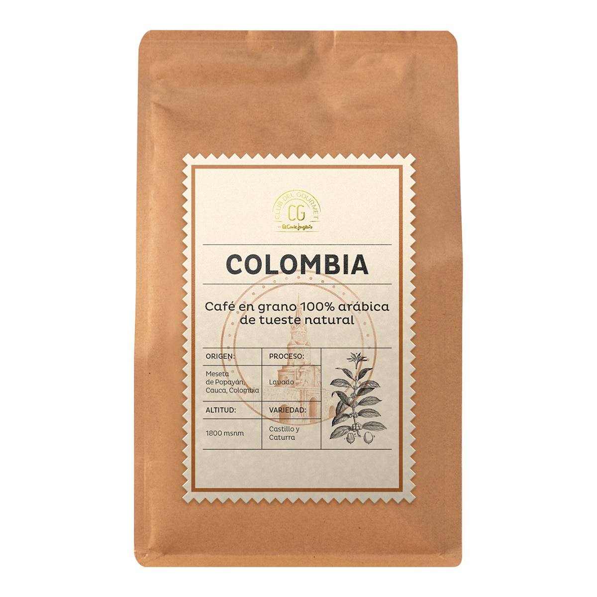 Imagen 0 de Café en grano tueste natural 100% Arábica origen Colombia Club del Gourmet