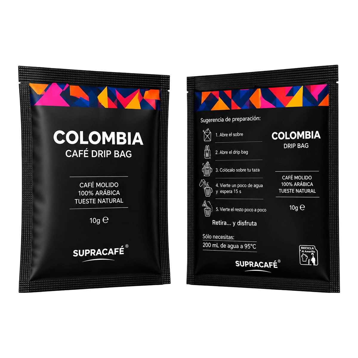 Café molido de Colombia en filtro individual Supracafe 3