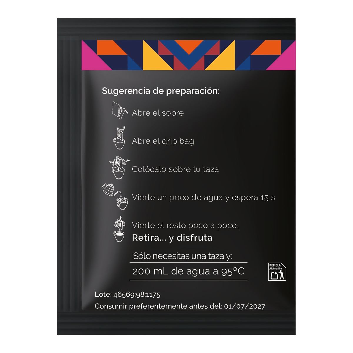 Café molido de Colombia en filtro individual Supracafe 6