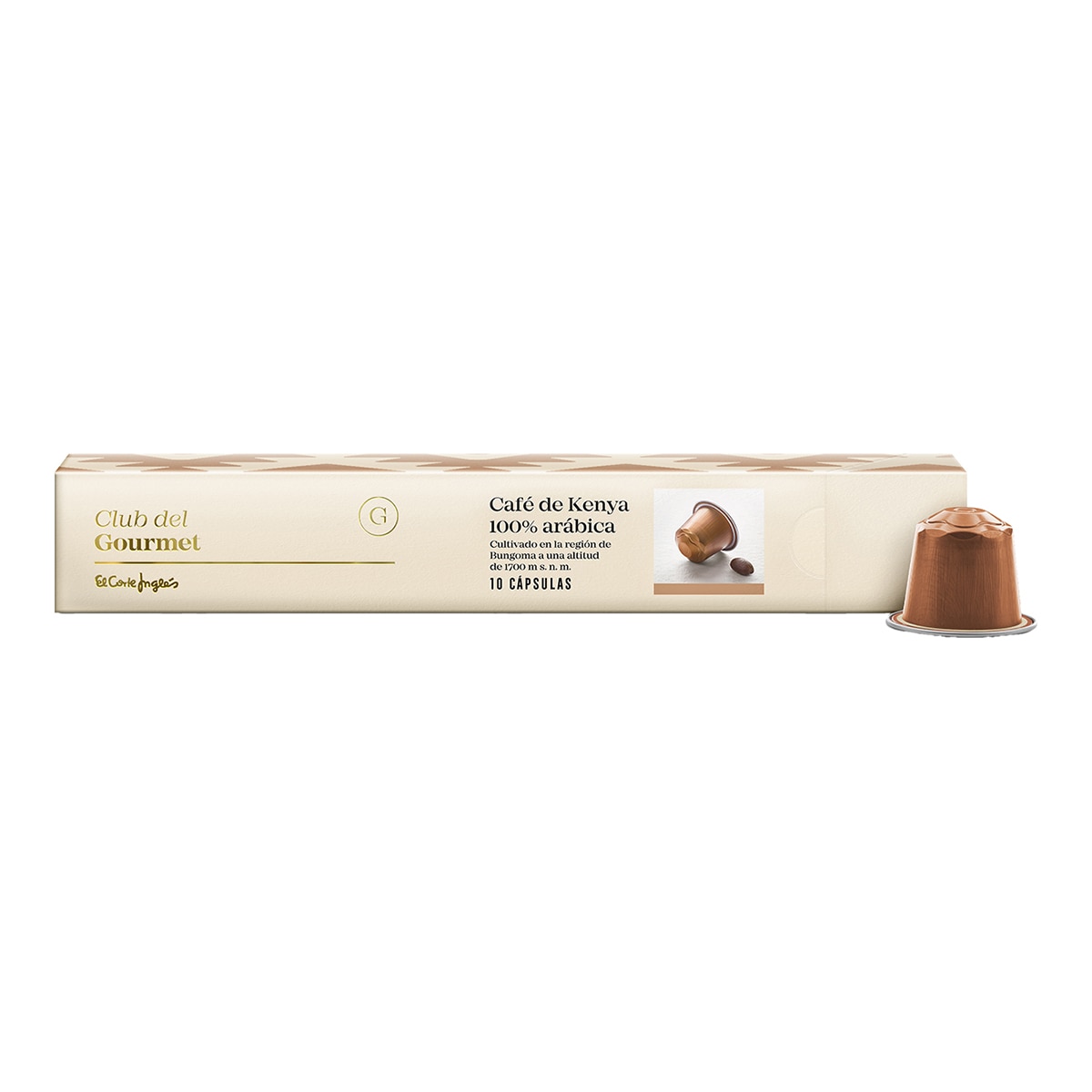 Café de Kenia 100% Arábica 10 cápsulas Club del Gourmet 1
