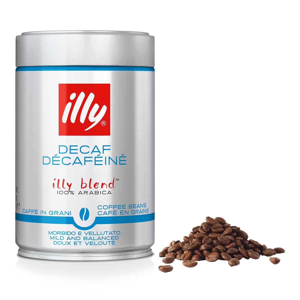 Café en grano descafeinado Illy blend 100% Arábica 3