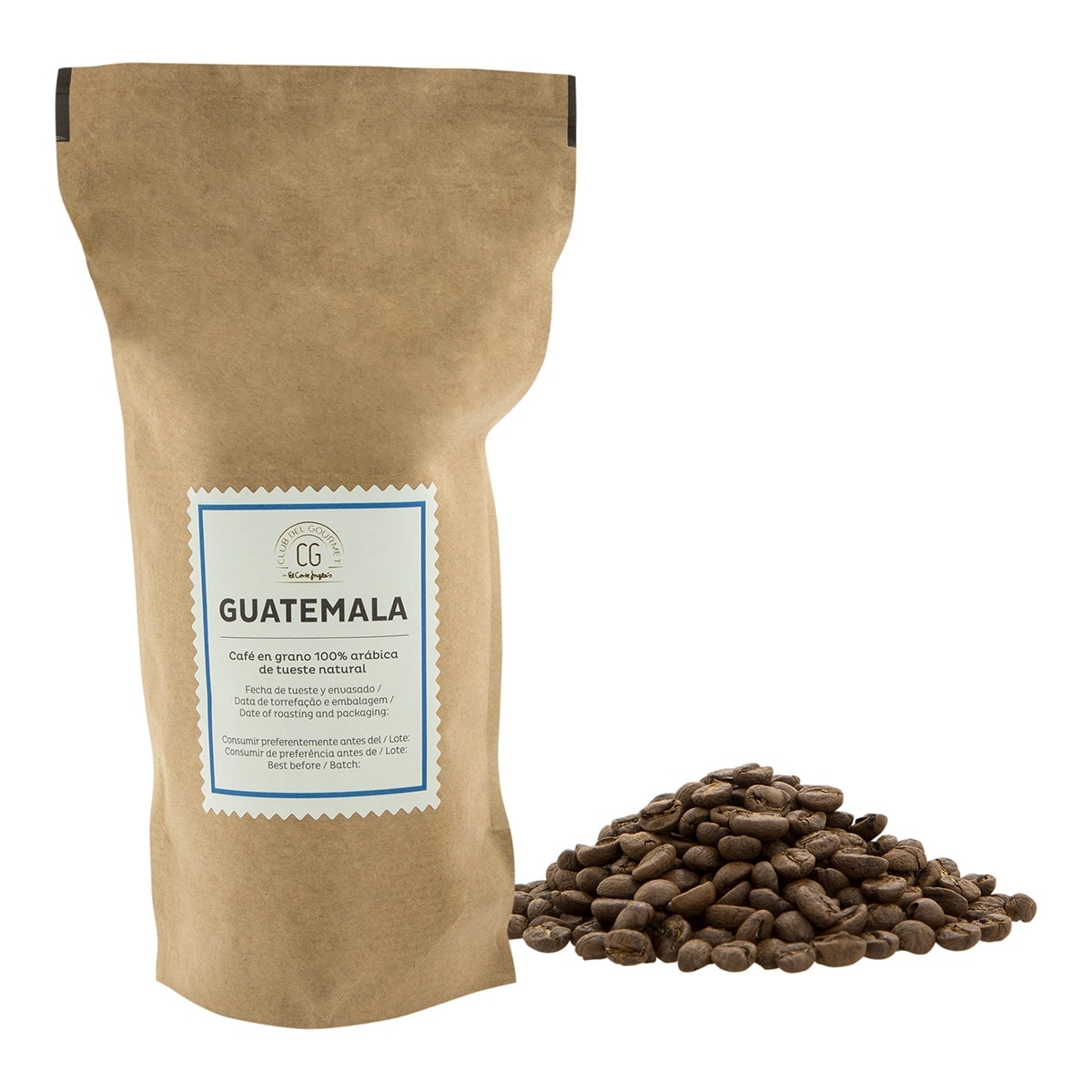 Café en grano tueste natural 100% Arábica origen Guatemala Club del Gourmet 2