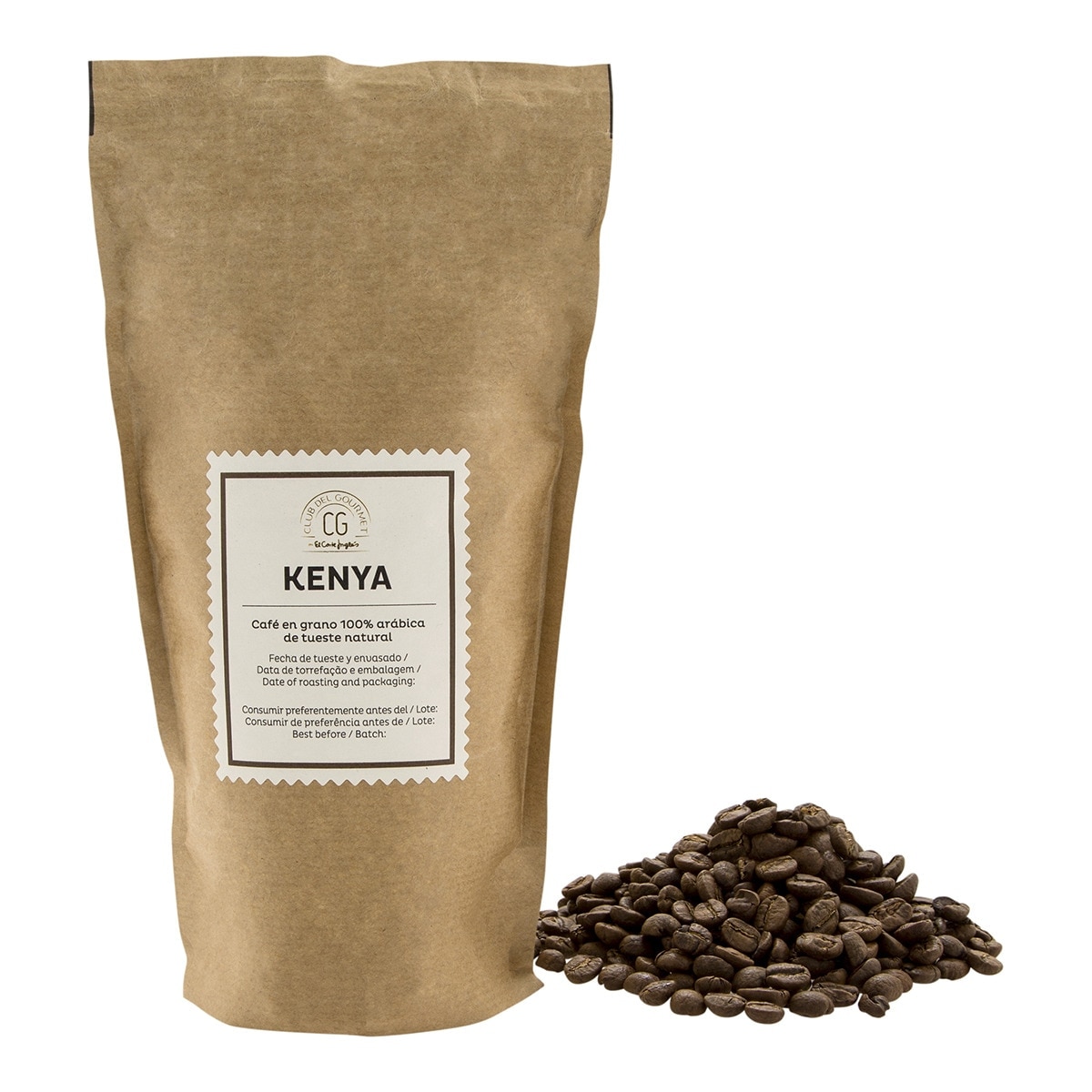 Café en grano tueste natural 100% Arábica origen Kenya Club del Gourmet 2