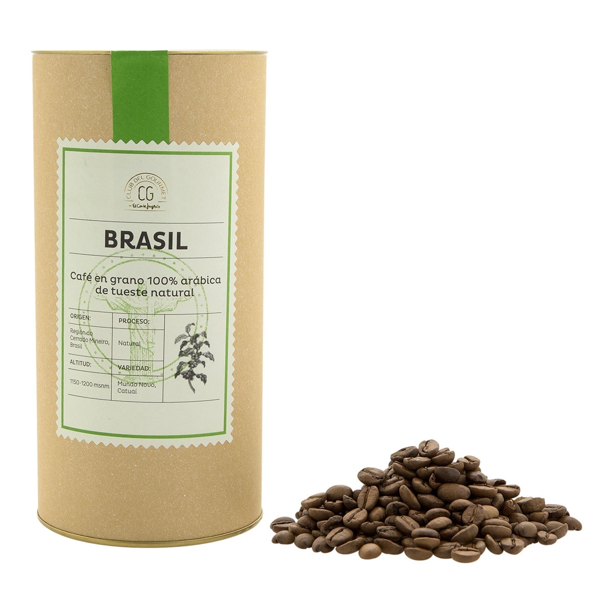 Café en grano tueste natural 100% Arábica origen Brasil Club del Gourmet 3