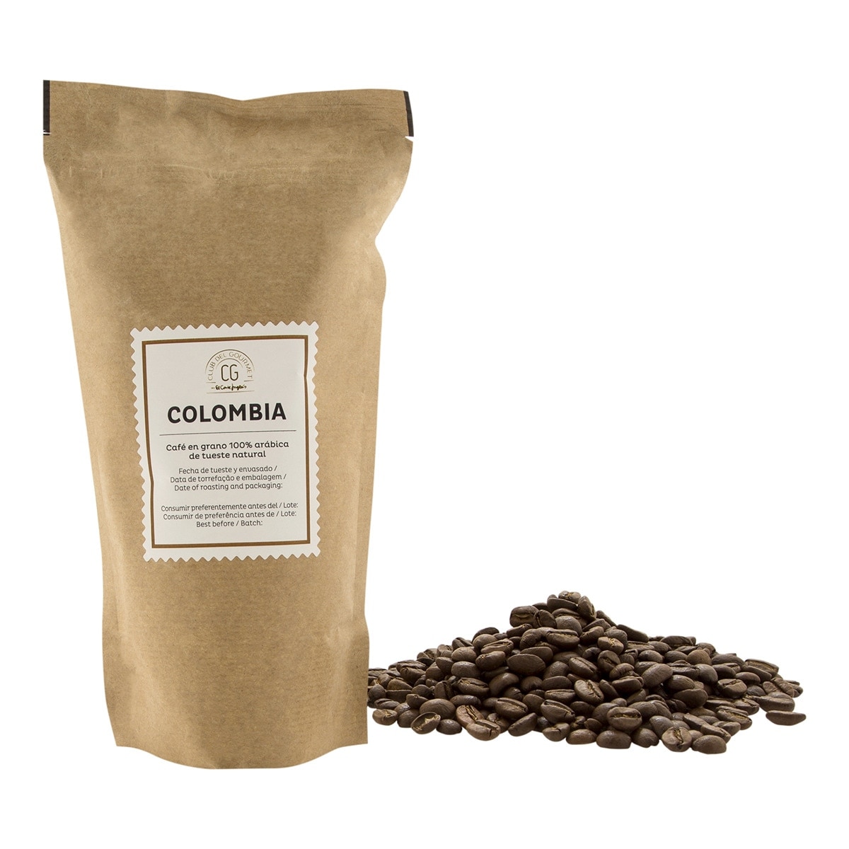 Café en grano tueste natural 100% Arábica origen Colombia Club del Gourmet 2