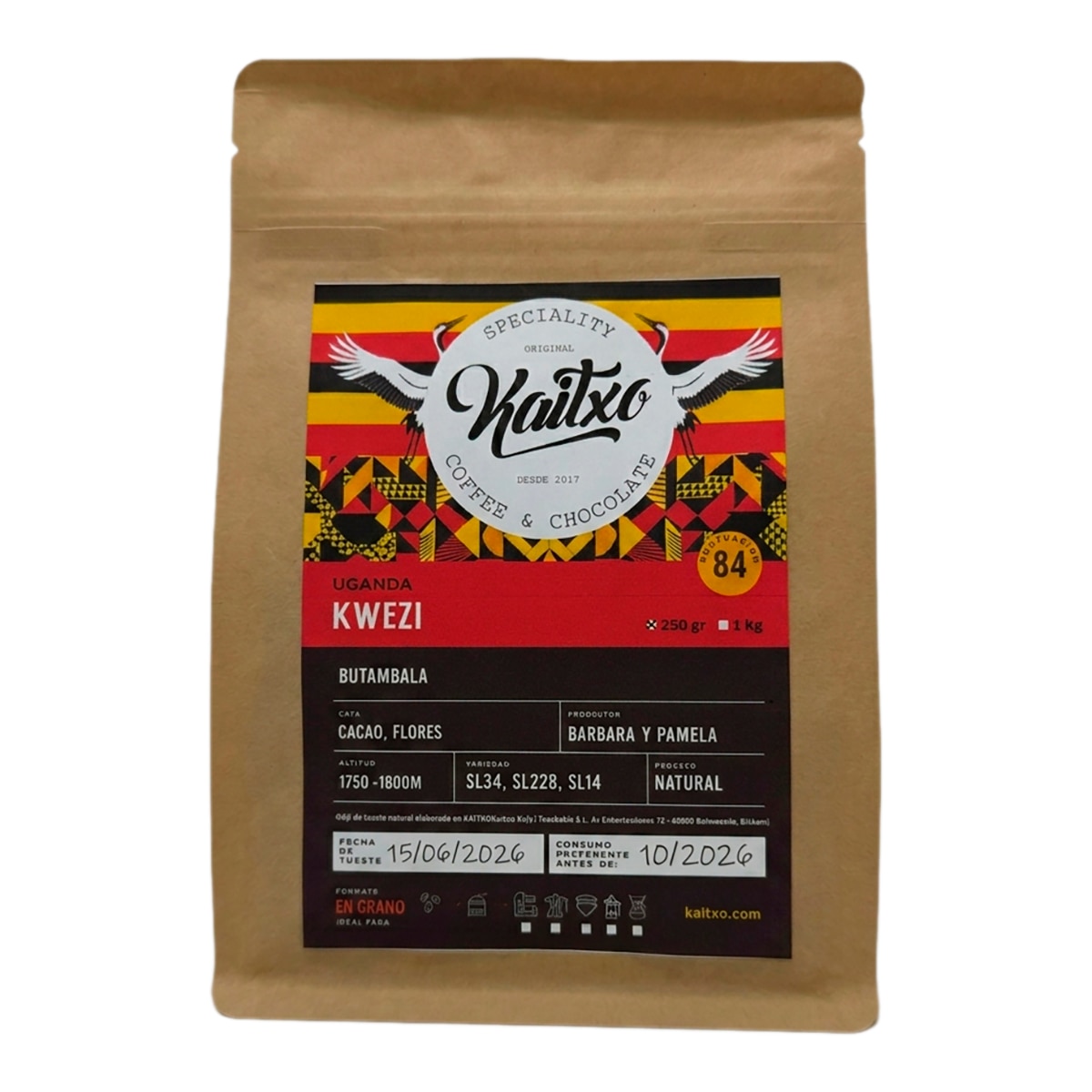 Imagen 1 de Café en grano Kwezi, Uganda Kaitxo