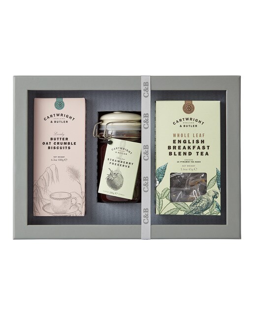 Imagen 0 de Estuche de galletas de avena y mantequilla, dulce y té English Breakfast Cartwright & Butler