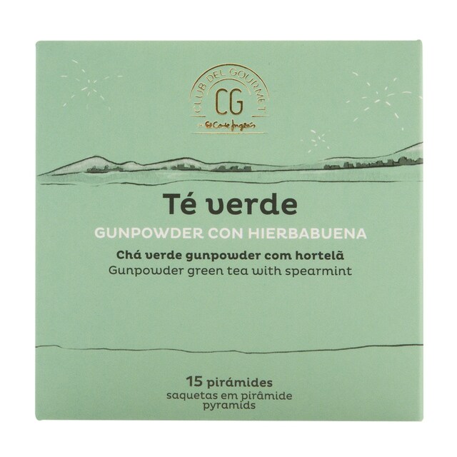 Té verde gunpowder con hierbabuena Club del Gourmet 15 pirámides