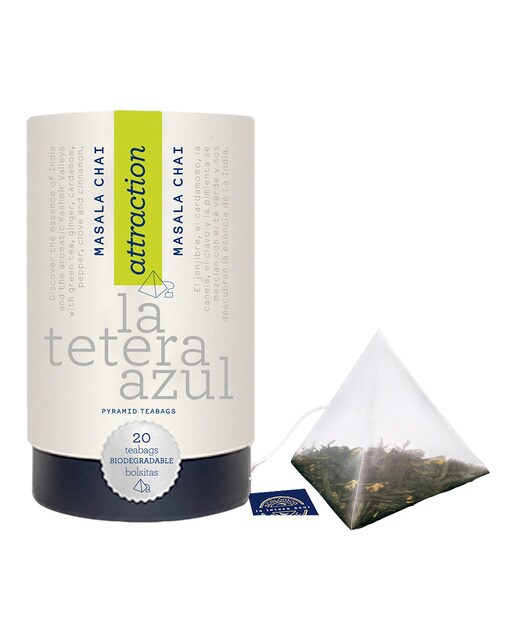 Imagen 0 de Té verde Masala Chai La Tetera Azul 20 bolsitas