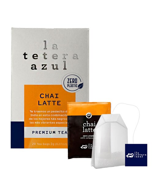 Imagen 0 de Té Premium Chai Latte La Tetera Azul 20 bolsitas