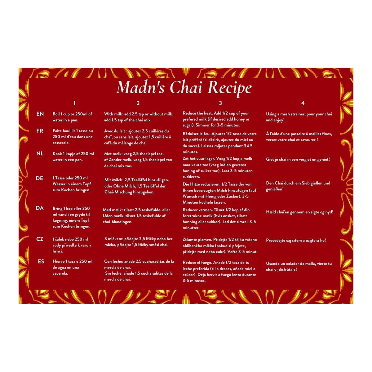 Té Ami's Chai mezcla masala y jengibre Madn Tea 3