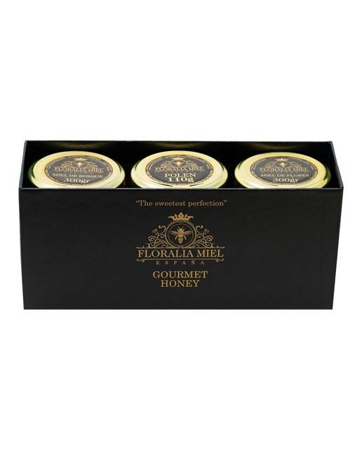 Estuche Deluxe miel de Extremadura de flores, del bosque y polen Floralia Miel 3