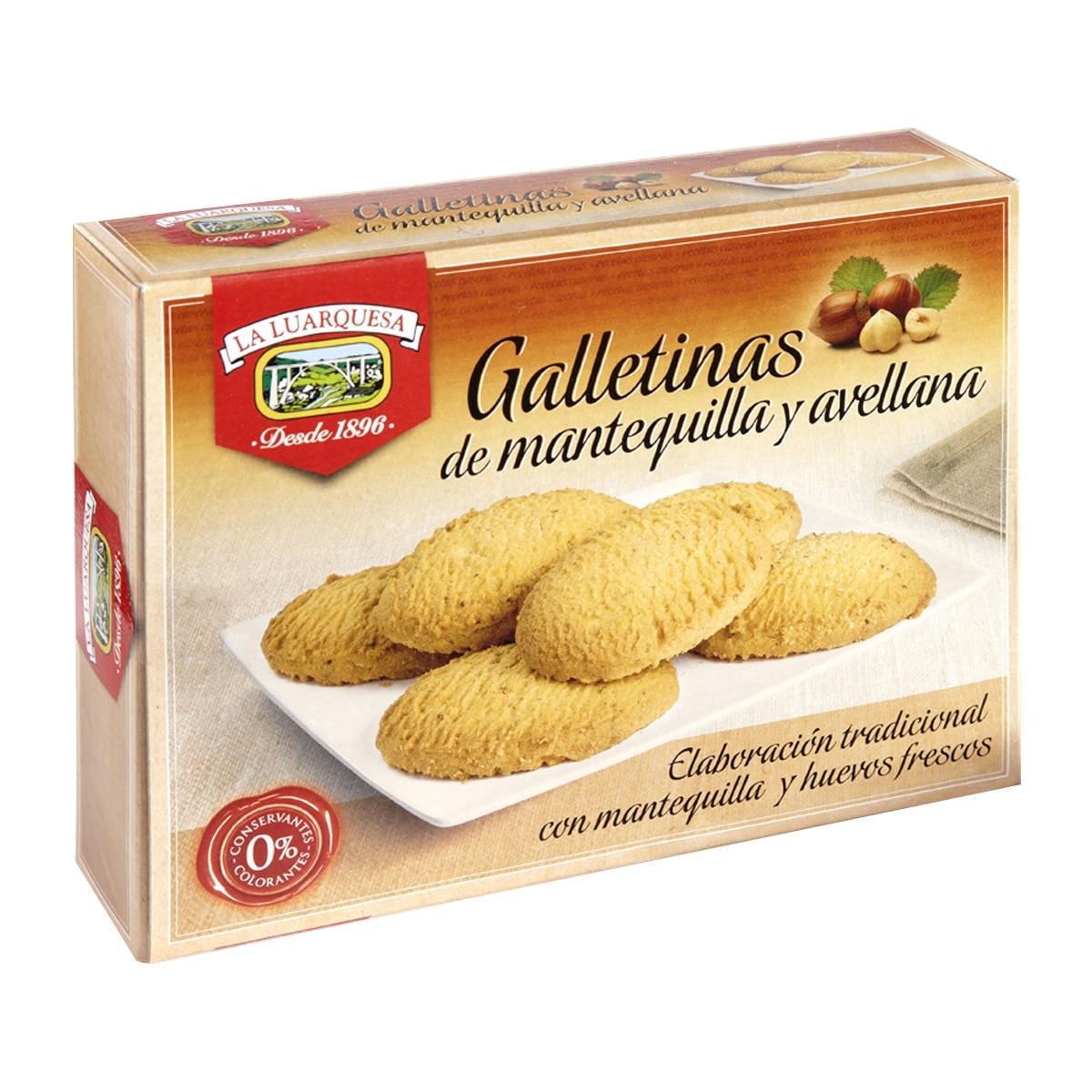 Imagen 0 de Galletinas de mantequilla con avellana La Luarquesa