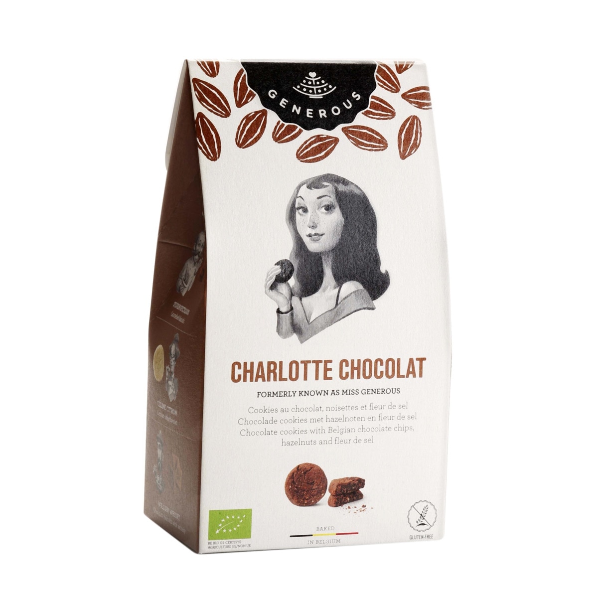 Imagen 0 de Galletas ecológicas Charlotte de chocolate con avellanas y flor de sal sin gluten Generous