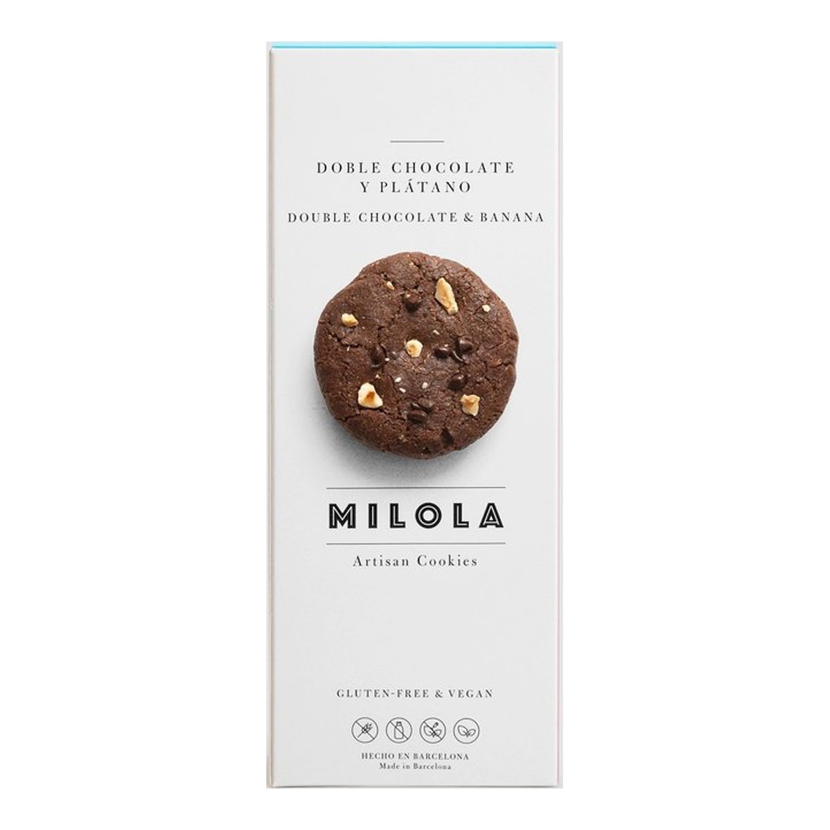 Imagen 0 de Galletas artesanas doble chocolate y plátano sin gluten Milola