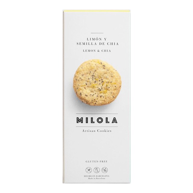 Galletas artesanas de limón y semillas de chia sin gluten Milola