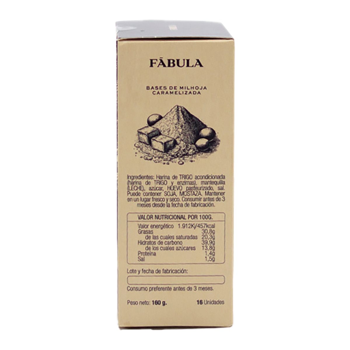 Bases de milhoja caramelizadas Fabula 3