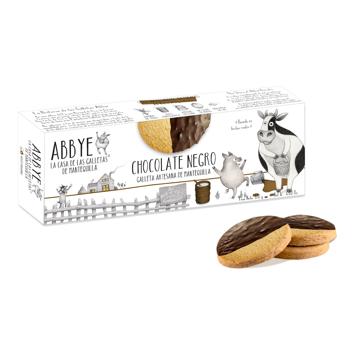 Imagen 1 de Galletas de mantequilla cubiertas de chocolate Abbye