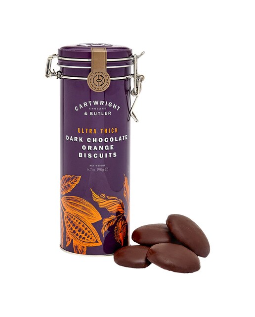 Galletas de chocolate negro y naranja extra gruesas Cartwright & Butler 2