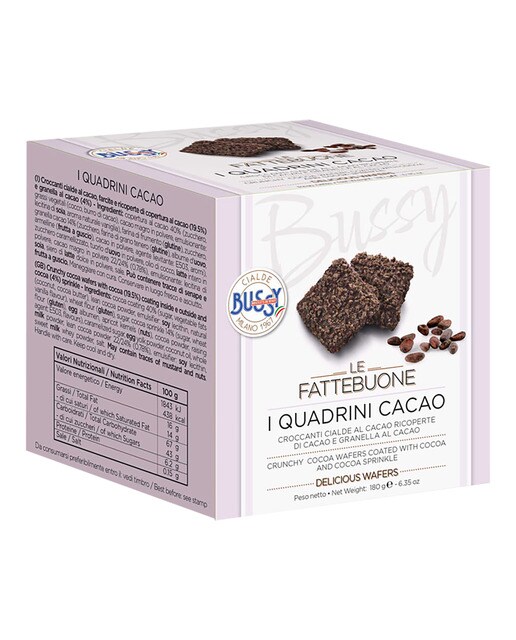 Imagen 0 de Galletas Wafer crunchy cuadrados de cacao Bussy