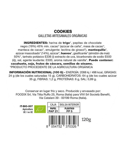 Galletas orgánicas Borboletta 5