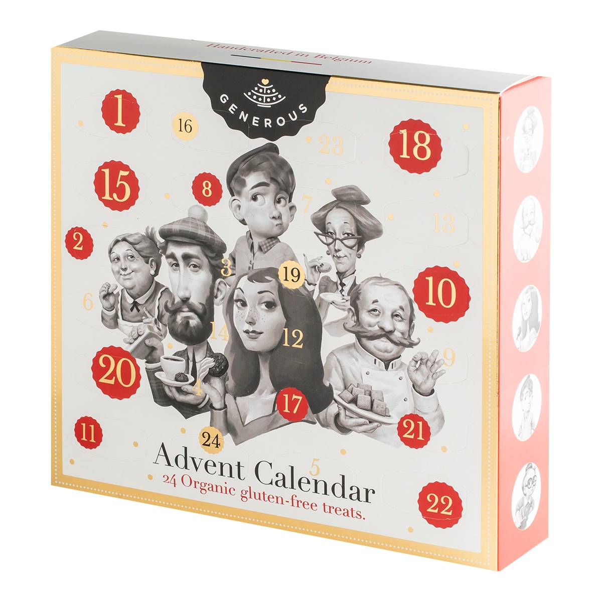 Imagen 1 de Calendario de adviento con galletas sin gluten y ecológicas Generous