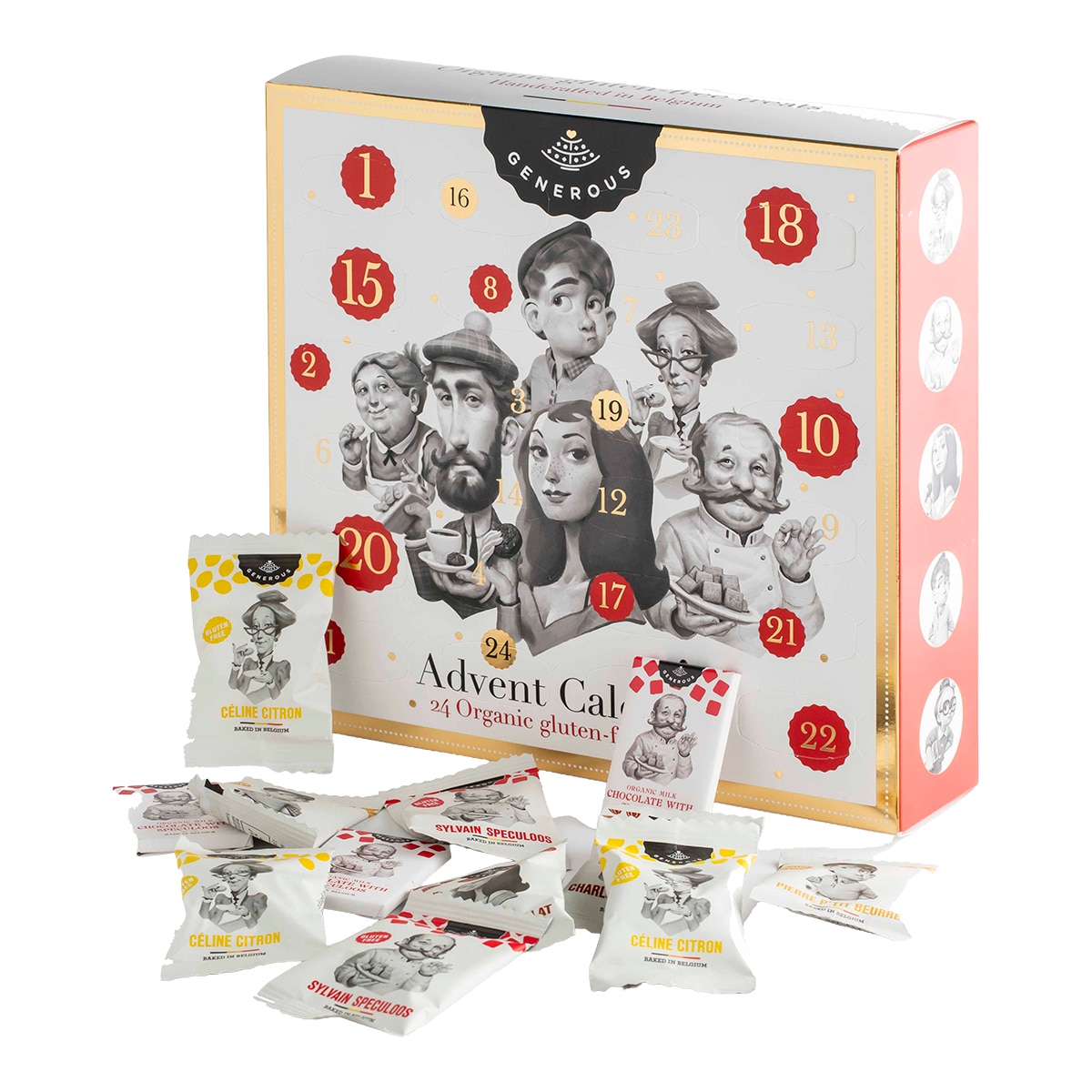 Imagen 3 de Calendario de adviento con galletas sin gluten y ecológicas Generous