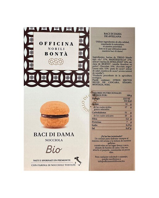 Galletas Baci Dama Nocciola Bio Nobili Bonta 2