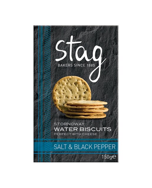 Imagen 1 de Crackers de agua de Stornoway con sal y pimienta negra Stag Bakeries