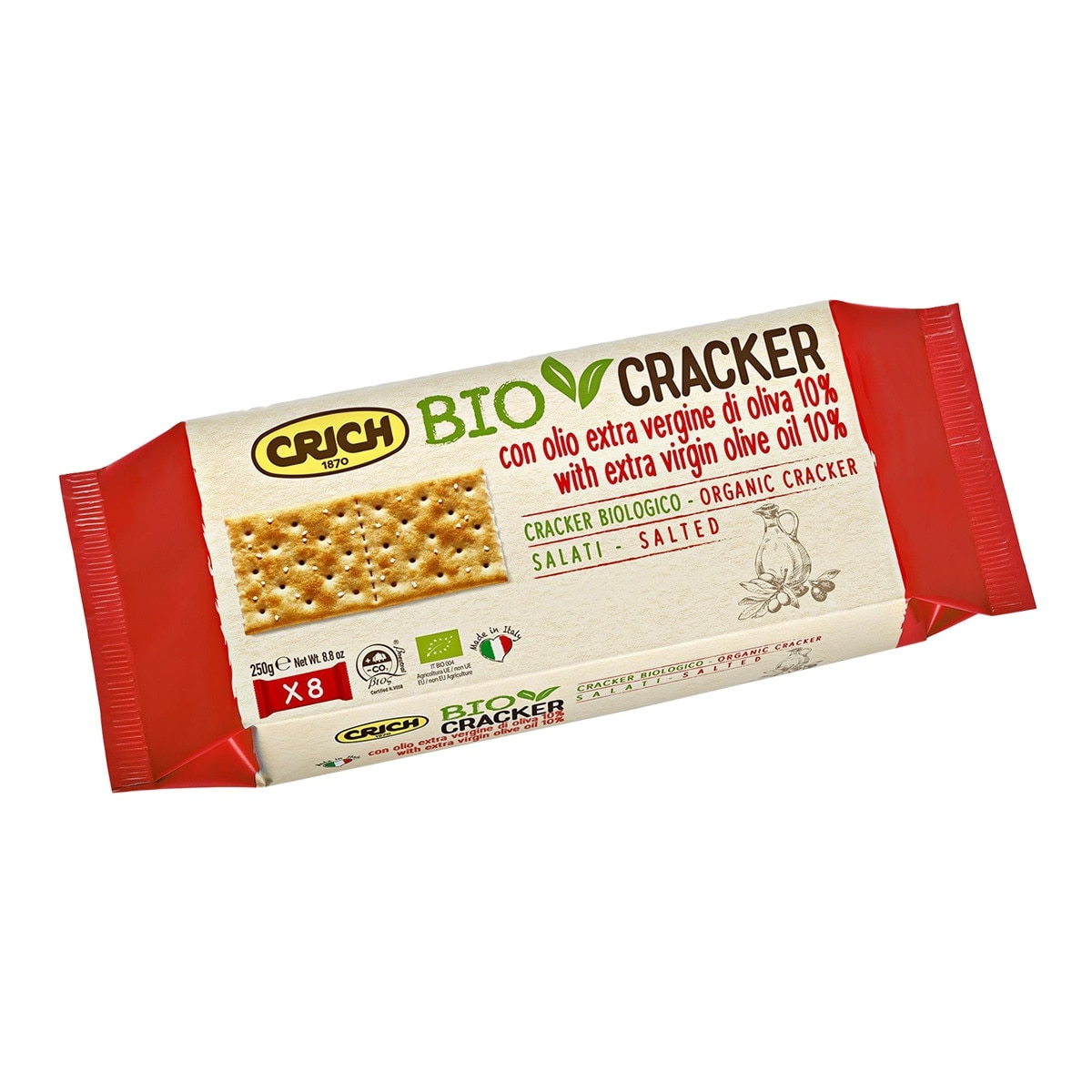 Bio cracker con aceite de oliva virgen extra y sal Crich 1