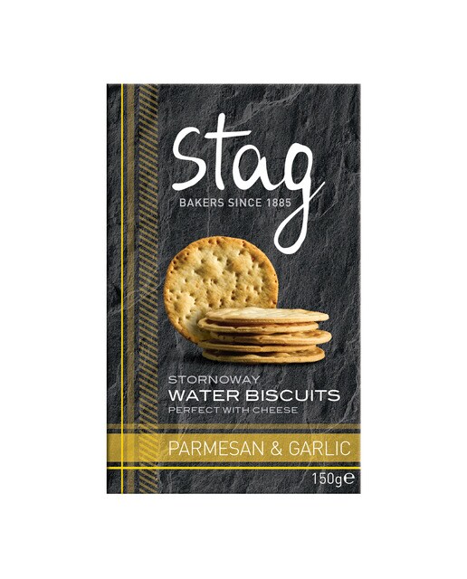 Imagen 0 de Crackers de agua de Stornoway de parmesano y ajo Stag Backeries