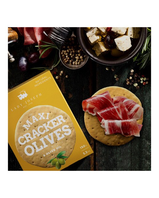 Crackers artesanos con aceitunas verdes Lady Joseph 2