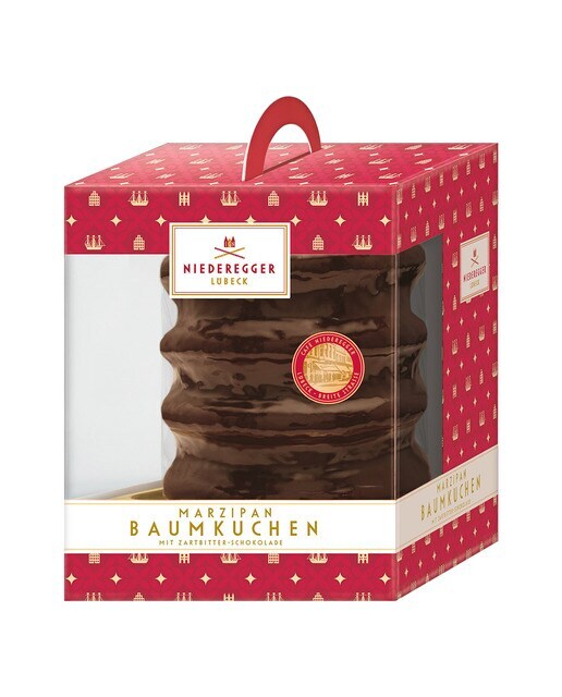 Bizcocho árbol de chocolate Baumkuchen Niederegger