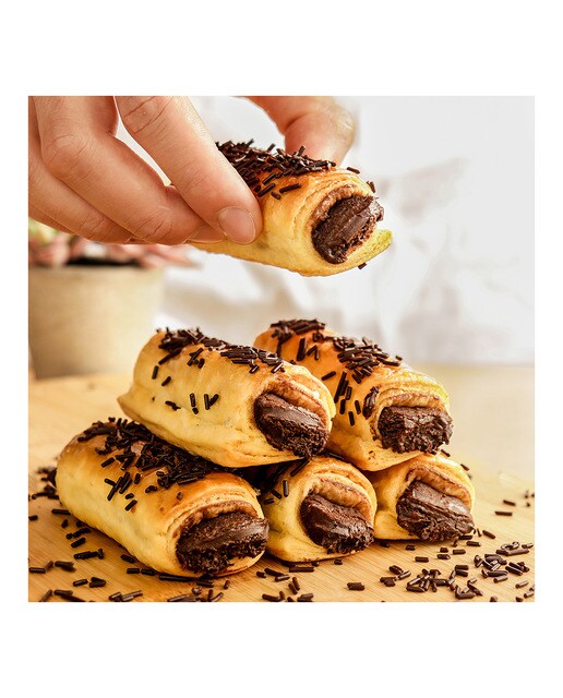 Rollitos de hojaldre con chocolate Nazaré 3