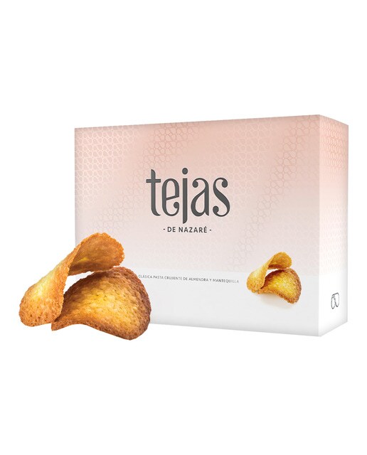 Tejas artesanas de almendra y mantequilla Nazaré 1