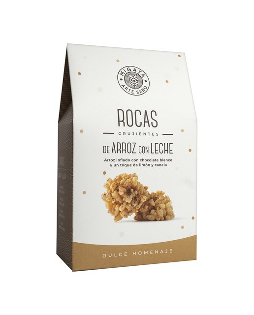 Imagen 0 de Rocas crujientes de arroz con leche Migaya
