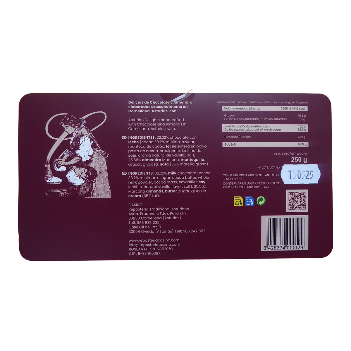 Pastas artesanas Casinitas asturianas Casino 3