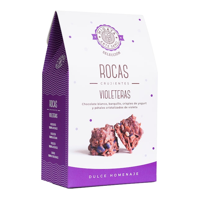 Imagen 0 de Bombón de roca crujiente violeteras Migaya